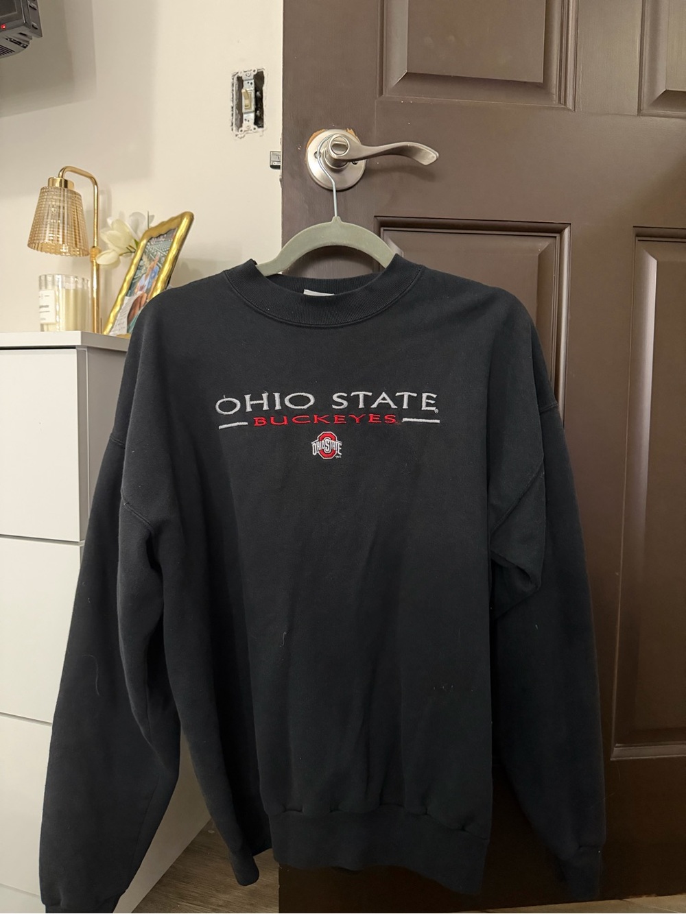 Hanes Black Ohio State Buckeyes Crewneck Sweatshirt